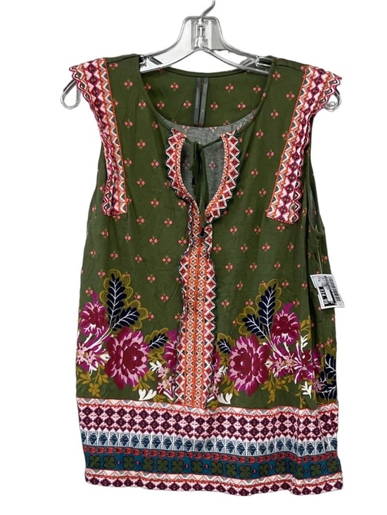 Anthropologie Tops - Anthropologie Floral Embroidered Sleeveless Tank